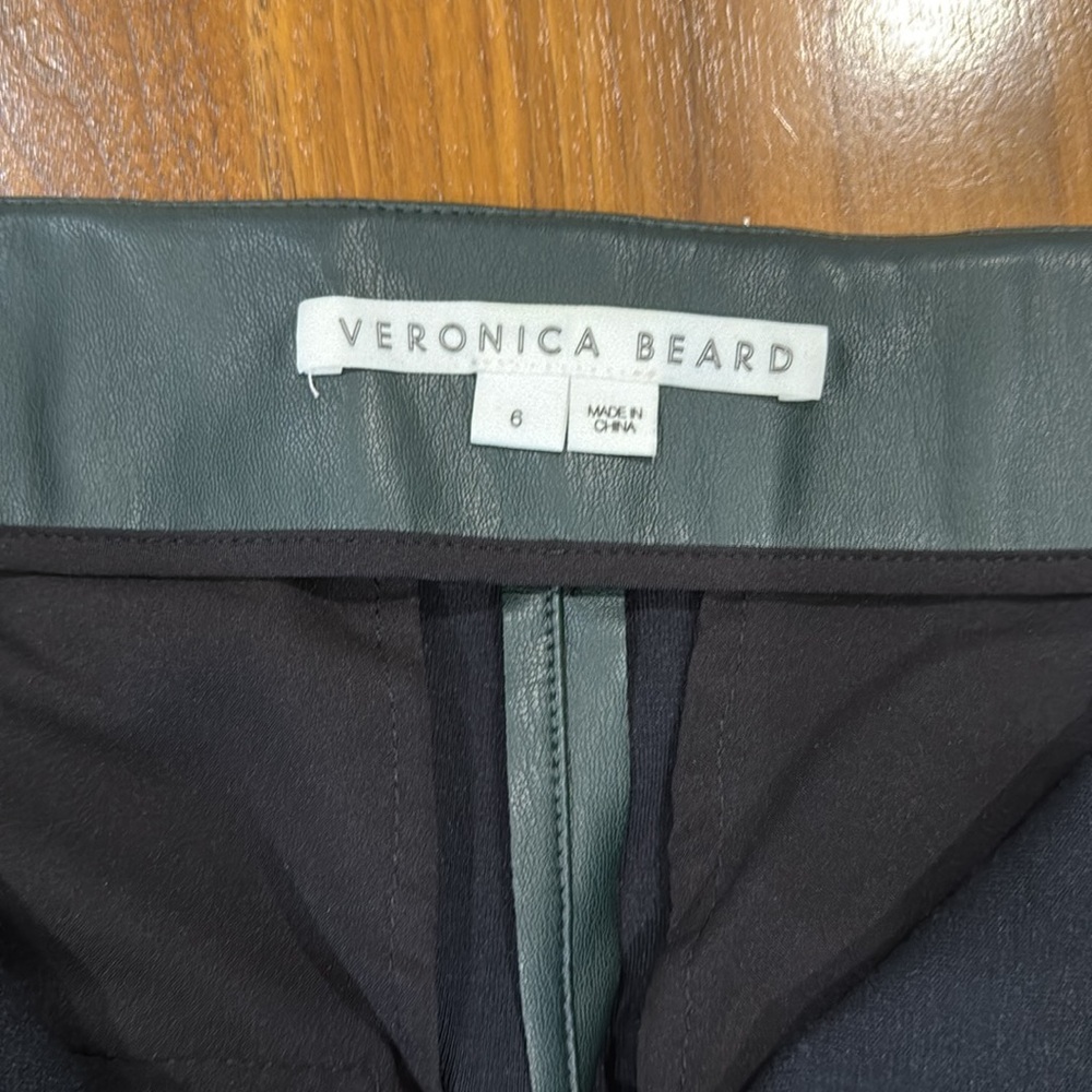 Veronica Beard emerald green faux leather pants - Picture 8 of 15
